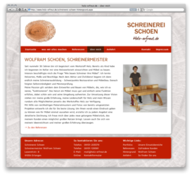 <a href='http://www.holz-erfreut.de' target='_blank'>www.holz-erfreut.de</a><br />Schreinerei Schoen in Erlangen<br />Dezember 2013 - Technologie: netissimoCMS responsive<br/>&nbsp; (53/142)