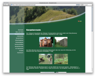 <a href='http://www.carpatroute.com' target='_blank'>www.carpatroute.com</a><br />Karpatenroute - Wandern durch die ukrainischen Waldkarpaten<br />Februar 2009 - Technologie: netissimoCMS<br/>&nbsp; (18/142)