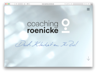 <a href="http://www.coaching-roenicke.de" target="_blank">www.coaching-roenicke.de</a><br />Coaching Roenicke<br />Gemeinschaftsproduktion mit Oliver Stumpf von <a href="http://www.pool-x.de" target="_blank">www.pool-x.de</a> <br />Februar 2019 - Technologie: netissimoCMS responsive (12/75)